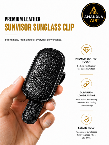 Amandla Air™ Premium Sunvisor Sunglass Clip