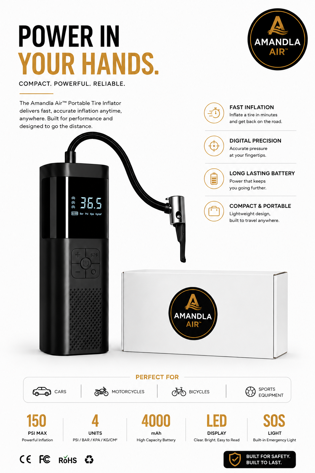 AmandlaAir™ Pro Inflator (Portable Inflator)