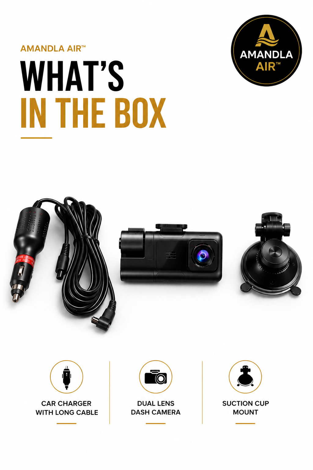Amandla Air™ Dual Lens Dash Camera