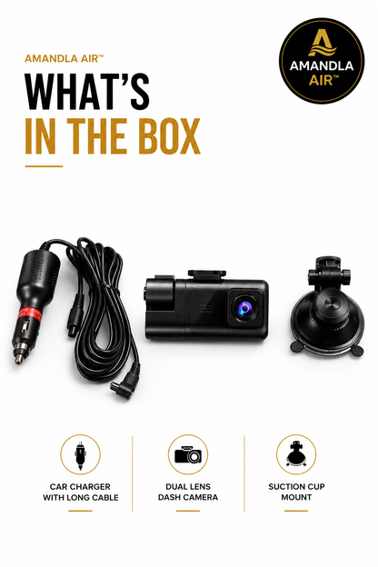 Amandla Air™ Dual Lens Dash Camera